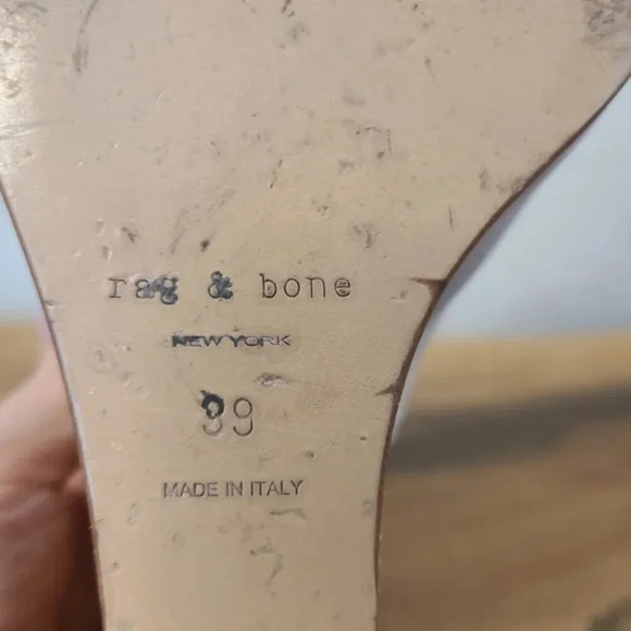 Rag & Bone Wembley Wedge Bone Colored Sandals - Picture 16 of 16